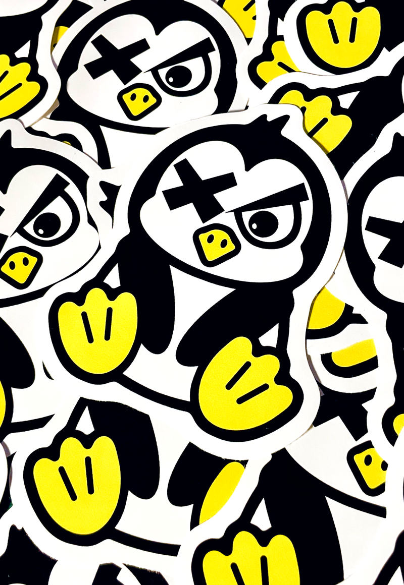DEADLY. PENGUIN 10cm Sticker