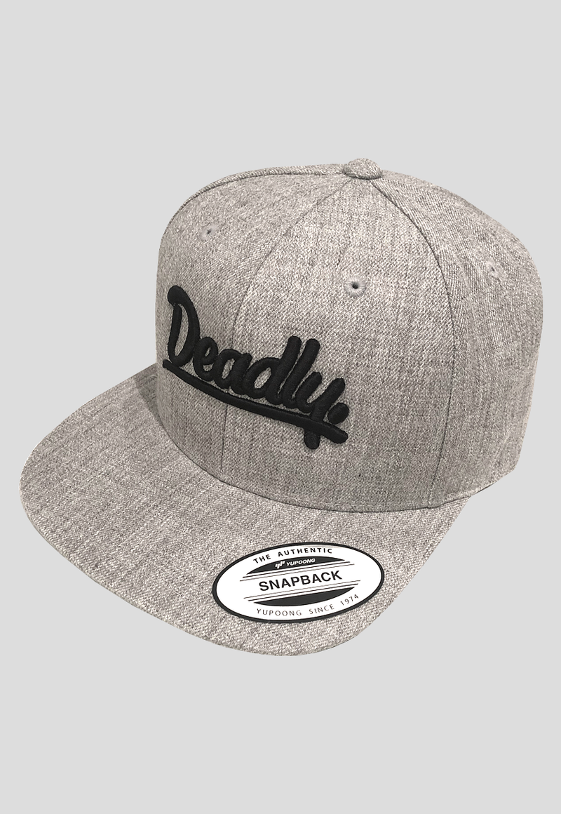 Deadly. Snapback Cap Heather Grey