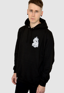 Dead Unicorn Club Zombie Pullover Black Hoodie front print