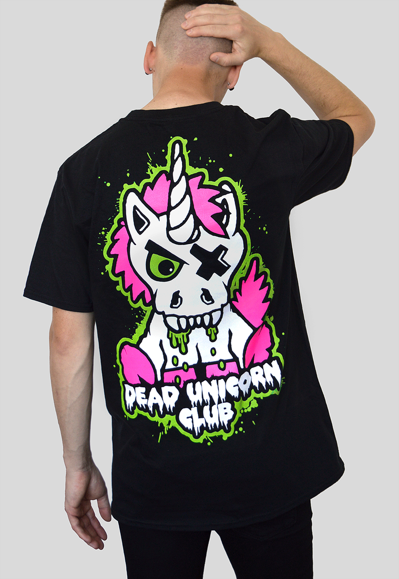 Dead Unicorn Club Zombie T-shirt oversized back print