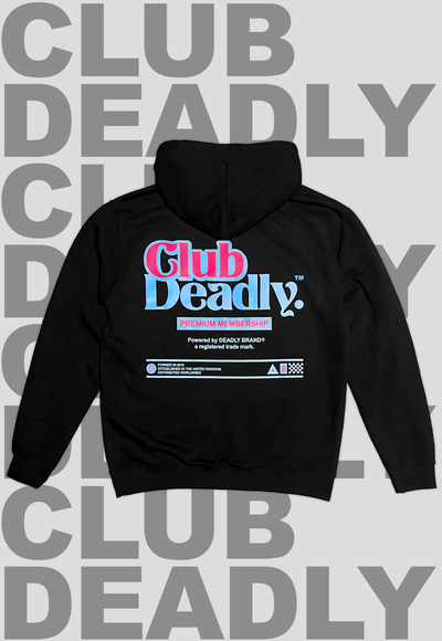 Club Deadly. Black Hoodie