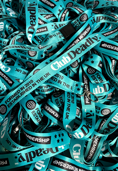 CLUB DEADLY. Lanyard - Teal