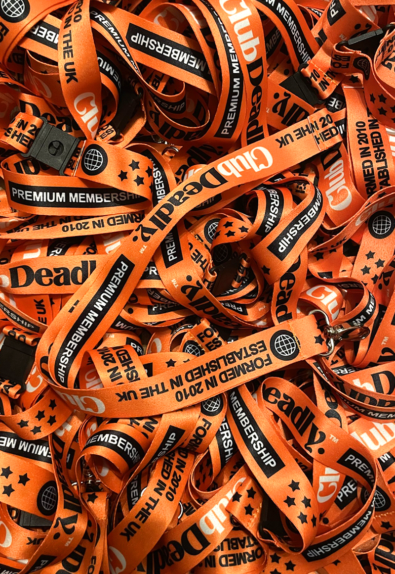 CLUB DEADLY. Lanyard - Orange