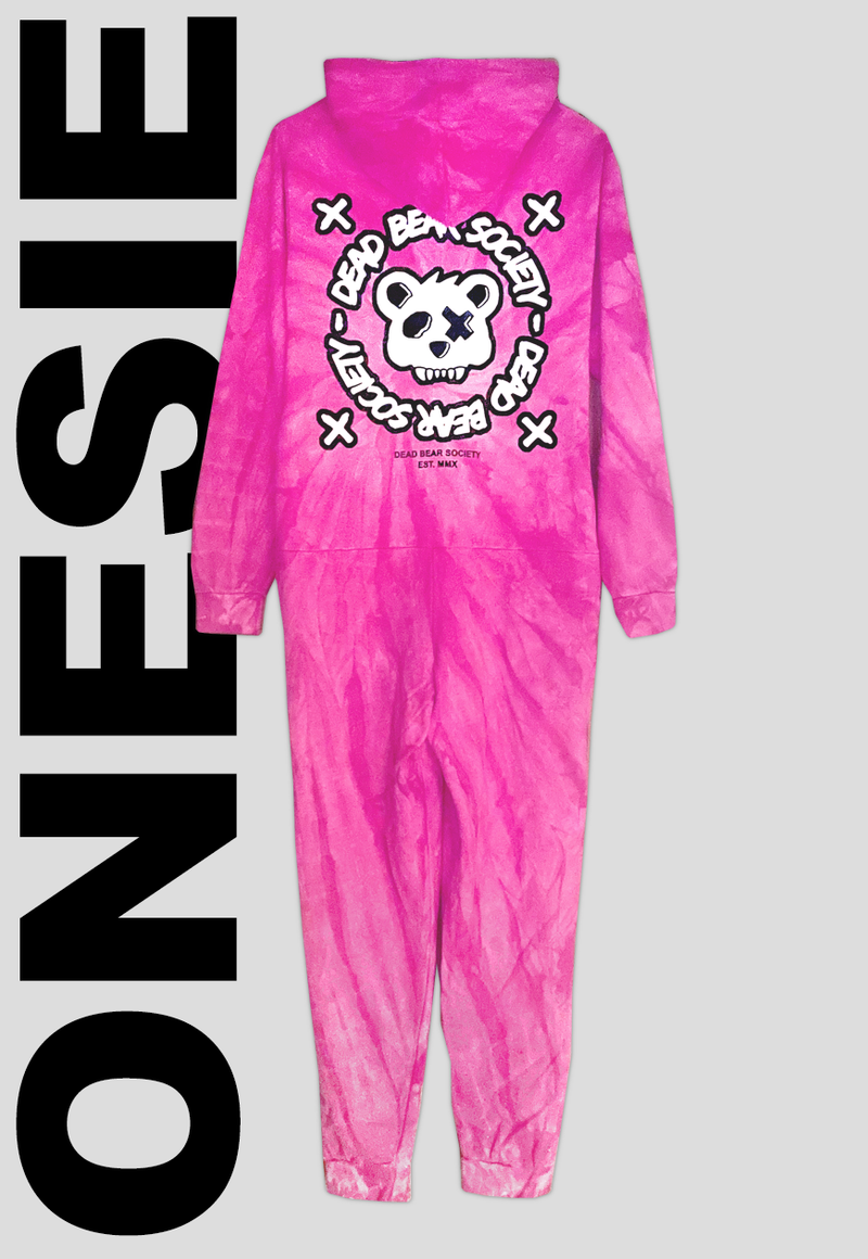 DEAD BEAR SOCIETY Onesie Pink