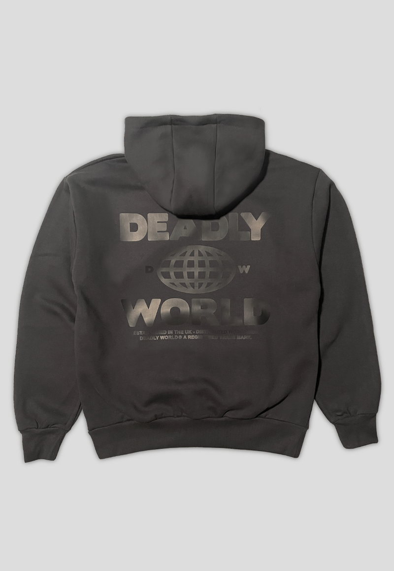 DEADLY WORLD PREMIUM HOODIE - GREY INDUSTRY 0.1