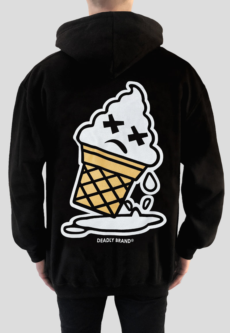Deadly Brand Ice scream ice cream black hoodie