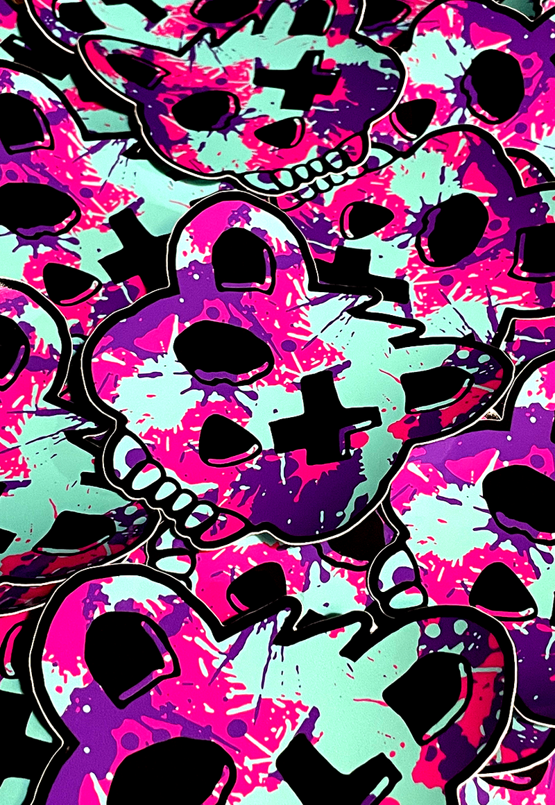 Dead Bear Society Paint Sticker V2 10cm