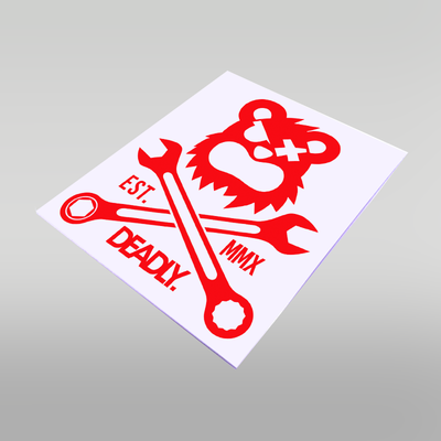 DEADLY Wrench Sticker - Large 29cm