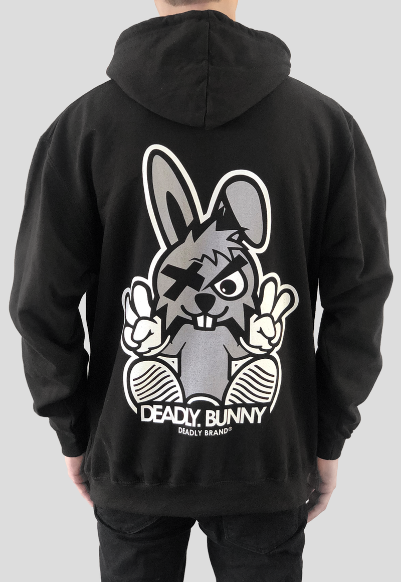 Black top bunny hoodie