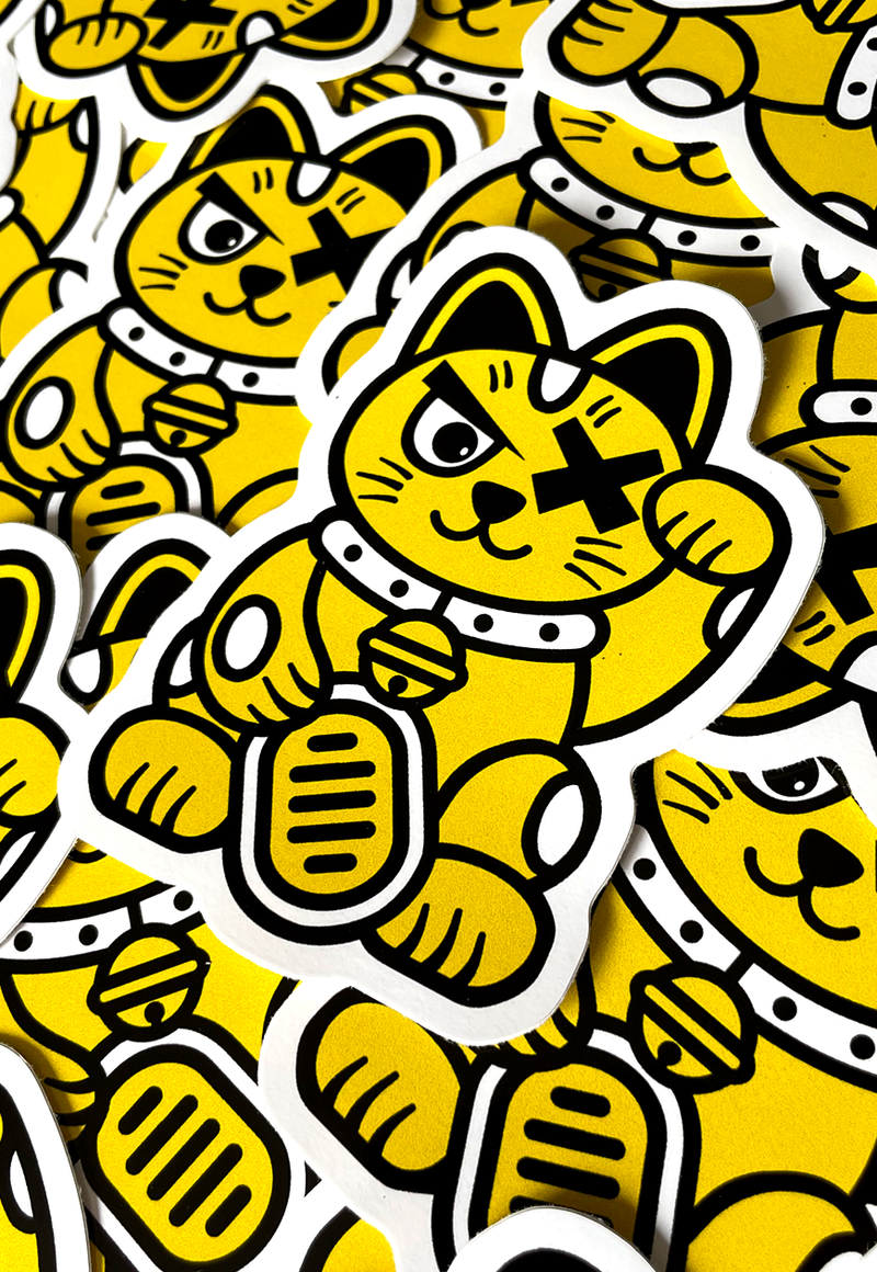 DEADLY. LUCKY CAT 10cm Sticker