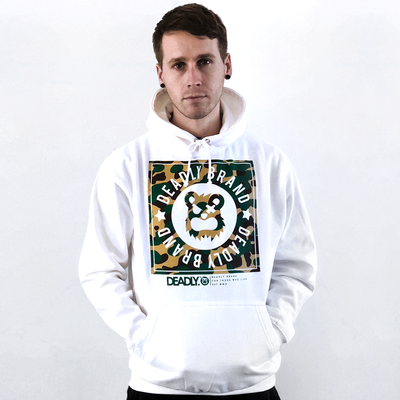 Deadly Brand Camo White Pullover Hoodie