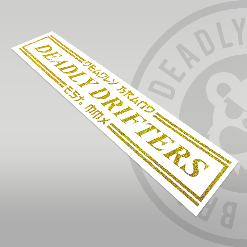 DEADLY DRIFTERS Sticker - Large 58cm - Deadly Brand Est. MMX Drift Sticker