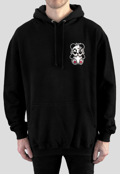 DEADLY. PANDA Hoodie by DEADLY BRAND. Front print on black hoodie