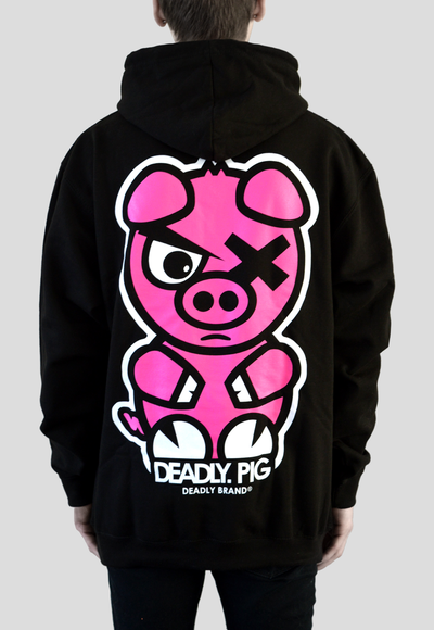 DEADLY. PIG Pullover Hoodie Oversized back print piggy Deadly Brand