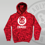 DEADLY. Red Camo Pullover Hoodie