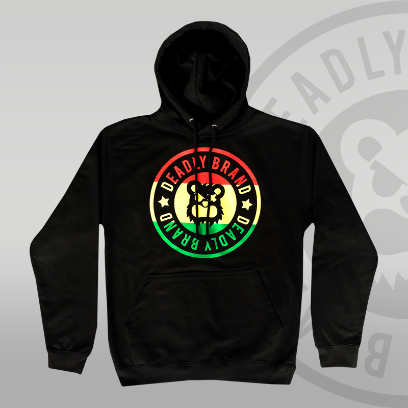 Deadly Brand Chilled Vibes Pullover Hoodie red yellow green