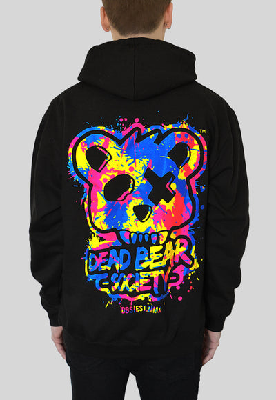 Dead Bear Society Paint hoodie back print
