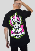 Dead Unicorn Club Zombie T-shirt oversized back print 