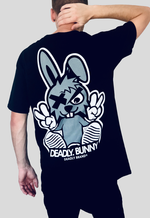 DEADLY. BUNNY T-shirt Black (With Back Print) rabbit