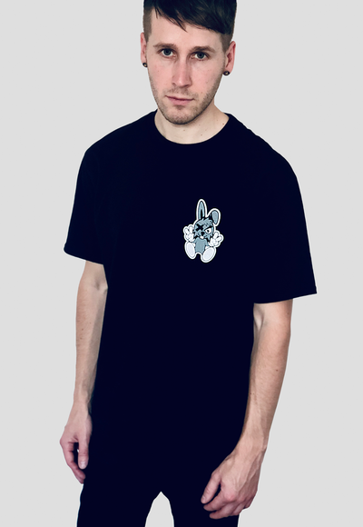 DEADLY. BUNNY T-shirt black front print