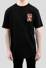 DEADLY. FOX T-shirt by DEADLY BRAND front left chest print orange and white