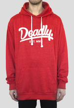 DEADLY. Heather Red Pullover Hoodie