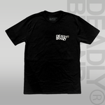 DEADLY BRAND® Coding T-shirt white print black t-shirt