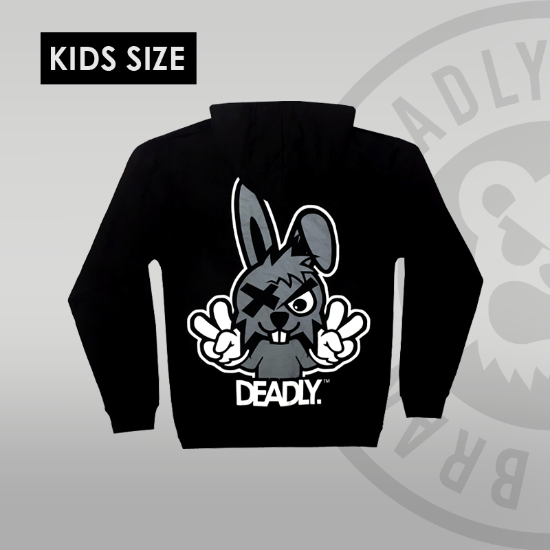 Youth / Kids Deadly Bunny Pullover Hoodie back print